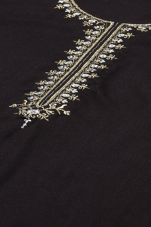 Petrol Blue LIVA Straight Kurta image number 1
